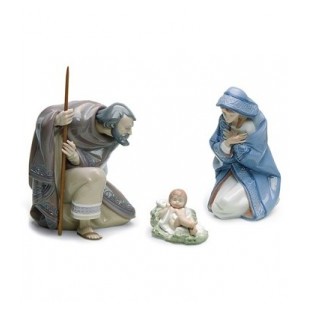 Lladrò Figura Presepe Set Natività Bianco Natale porcellana lucida